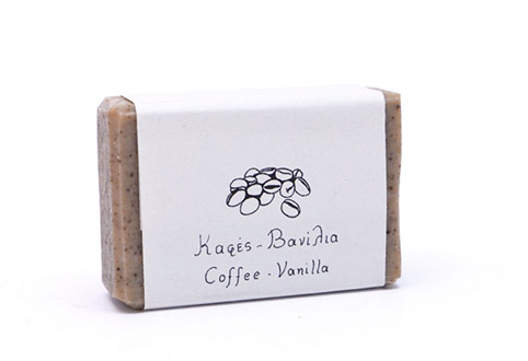 Coffee-Vanilla soap, pocket size bar.